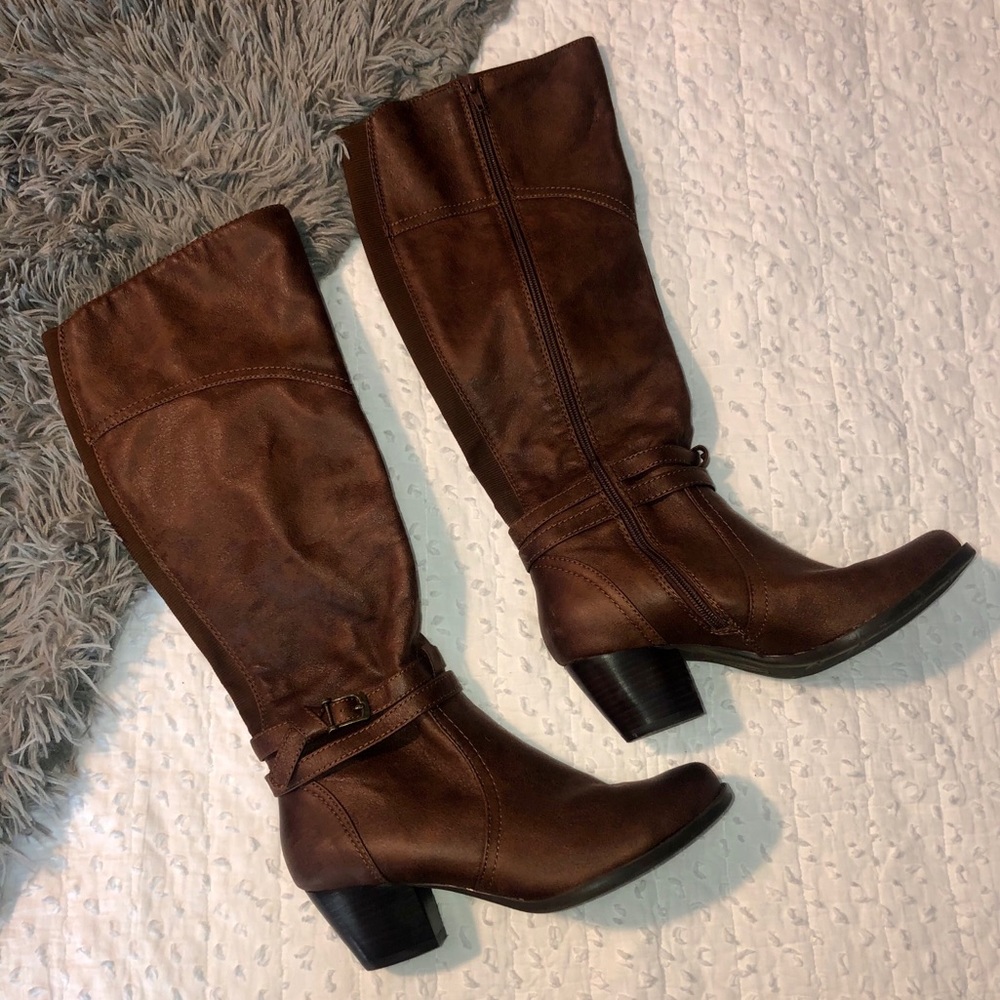 Brown Heeled Boots